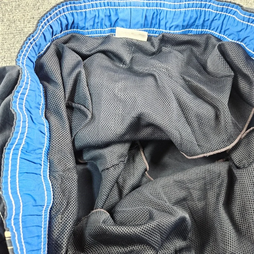 Speedo Mens Navy Blue Board Shorts Swim Trunks Cargo Pocket Mesh Lined 32 Waist